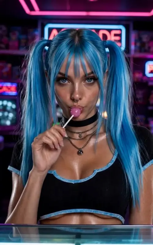 Horny at the Arcade – opening frame of episode 1
